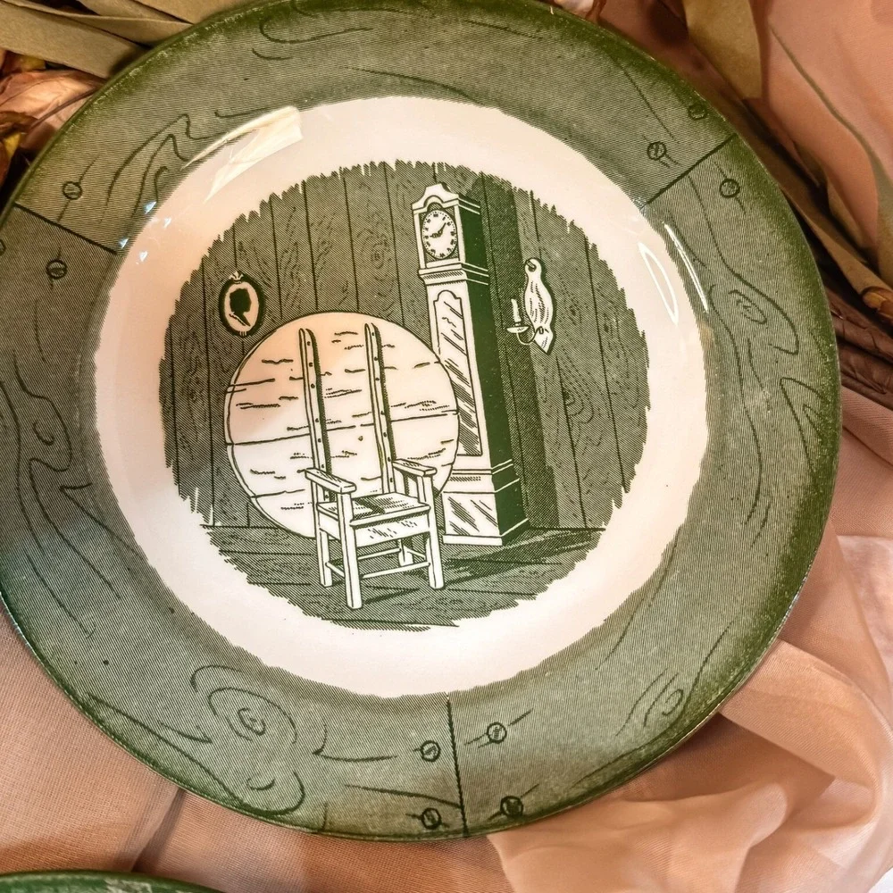 Royal China in‎ Colonial Homestead Green Set